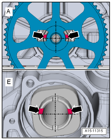 Checking valve timing, engine codes CHPA, CMBA, CPVA, CXSA, CZCA, CPVB, CZDA