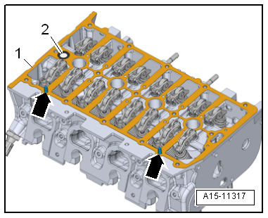 Removing and installing camshaft housing