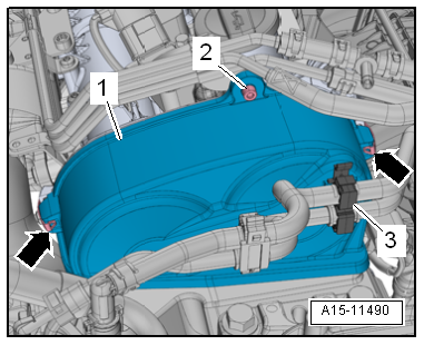 Removing and installing brake servo for vehicles with 1.2&nbsp;l and 1.4&nbsp;l petrol engines