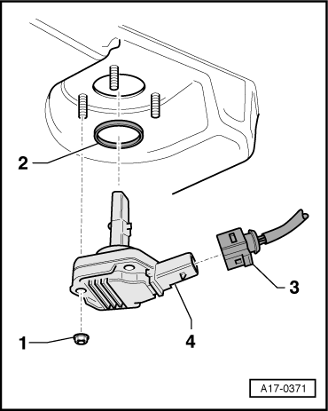 Removing and installing oil level and oil temperature sender -G266-