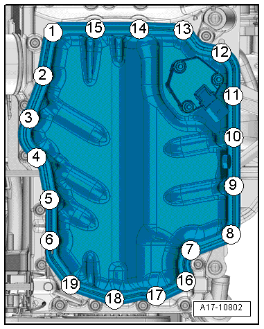 Assembly overview - sump and oil pump
