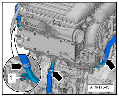 Removing and installing coolant pipes