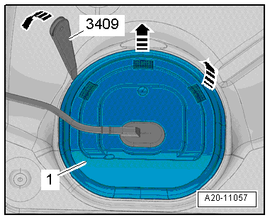 Checking holding pressure, engine code CWVA