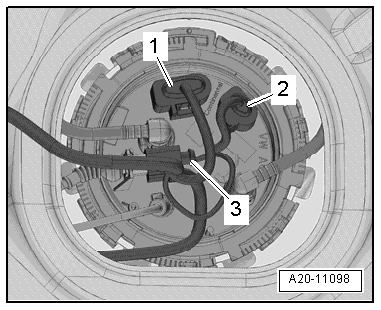Removing and installing fuel line for auxiliary/supplementary heater