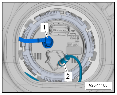 Checking holding pressure, engine code CWVA