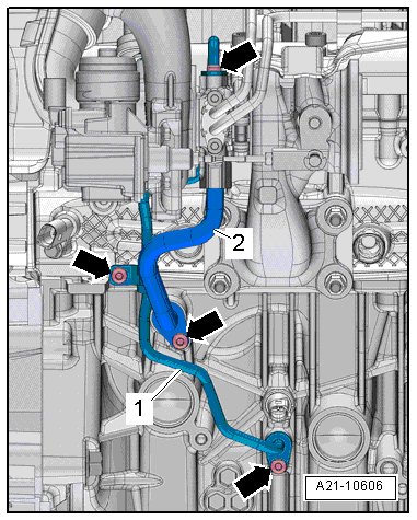 Removing and installing turbocharger