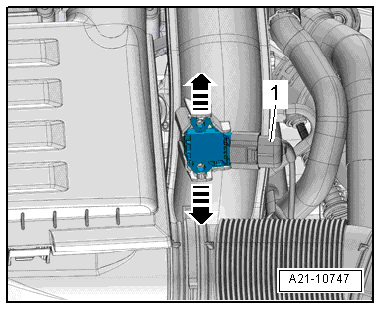 Removing and installing charge pressure sender -GX26-