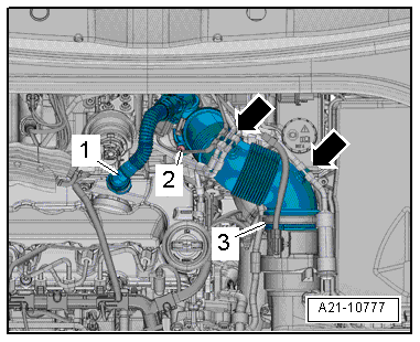 Removing and installing Valeo heat exchanger, LHD vehicles