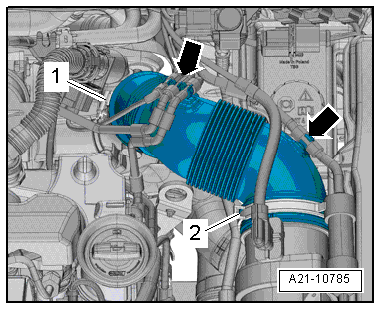 Removing and installing brake light switch, LHD vehicles