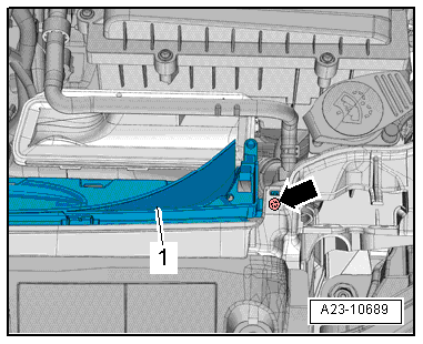 Removing and installing front airbag crash sensor, driver side -G283-