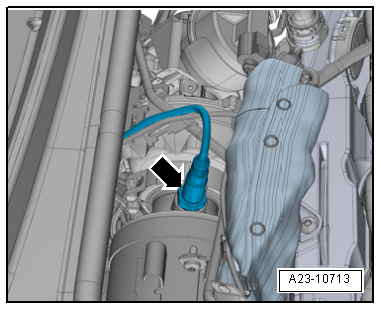 Removing and installing brake servo, RHD vehicles with diesel engine