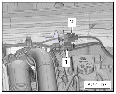 Removing and installing lambda probe 1 before catalytic converter -GX10-/lambda probe 1 after catalytic converter -GX7-