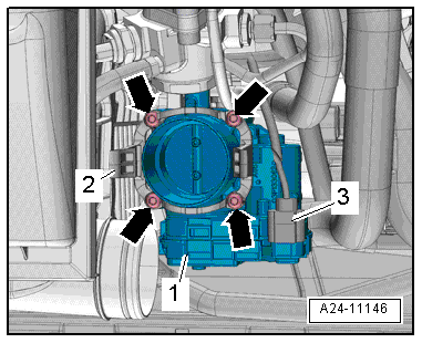 Removing and installing throttle valve module -GX3-