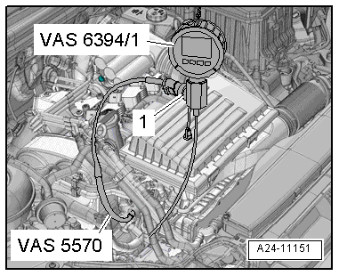 Checking fuel pressure sender -G247-