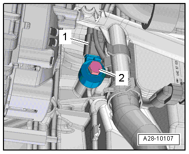 Removing and installing knock sensor 1 -G61