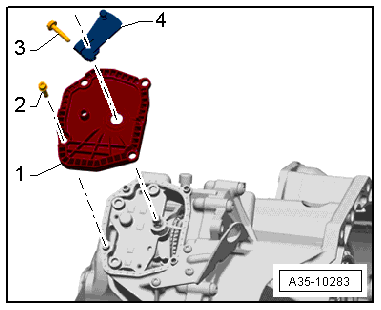 Removing and installing cover for parking lock