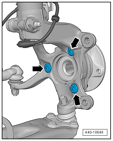 Removing and installing wheel bearing unit