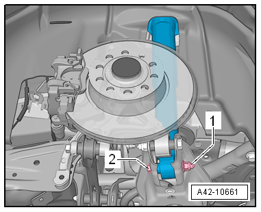 Removing and installing shock absorber, multi-link suspension, left shock absorber