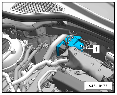 Removing and installing control unit and hydraulic unit, LHD vehicles, four-wheel drive, diesel engine