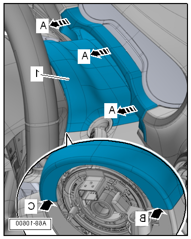 Removing and installing upper steering column trim