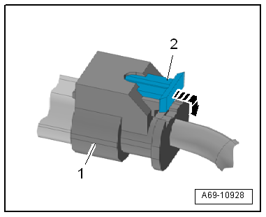 Removing and installing front airbag crash sensor, driver side -G283-