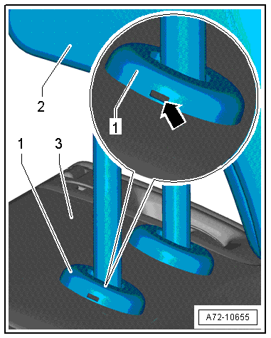 Removing and installing head restraint
