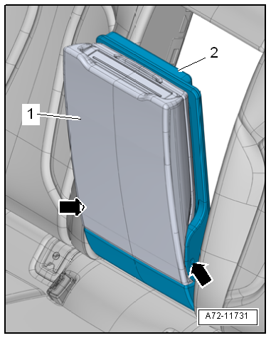 Removing and installing centre armrest