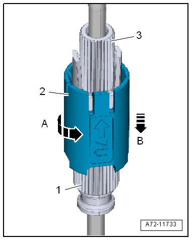 Adjusting Bowden cable A for entry assistance