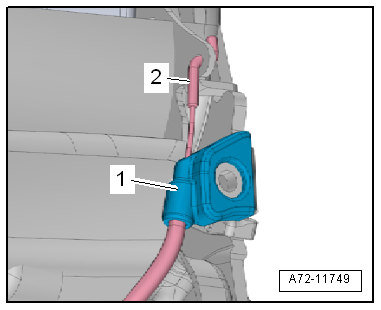 Removing and installing easy-entry Bowden cable A