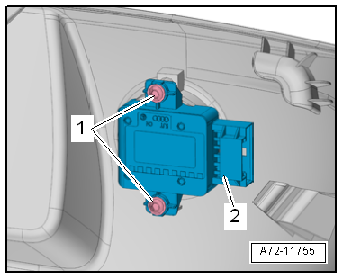 Removing and installing lumbar support adjustment switch -E176-/-E177-