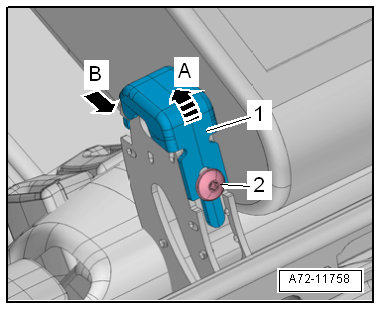 Removing and installing rear seat backrest