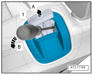 Removing and installing trim for backrest release mechanism