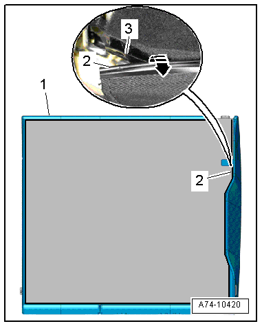 Removing and installing rear seat backrest cover and padding