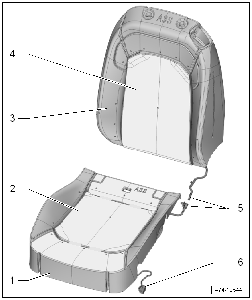 Assembly overview - seat heating element