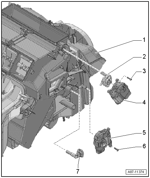 Assembly overview - heater and air conditioning unit, Climatronic