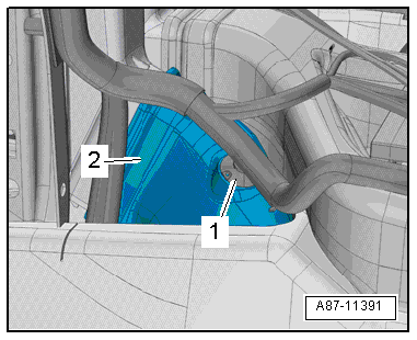 Removing and installing rear footwell vent