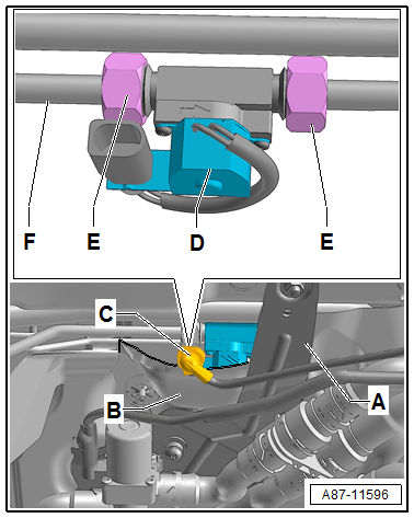 Removing and installing refrigerant shut-off valve for heater and air conditioner unit -N541