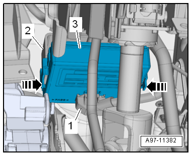 Removing and installing brake servo, LHD vehicles