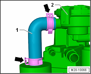Removing and installing tank pressure sensor -G400