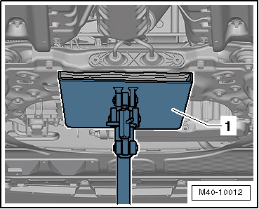 Removing and installing steering rack, LHD vehicles, except for e-Golf