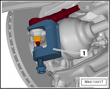 Removing and installing subframe with steering rack, RHD vehicles, except for e-Golf