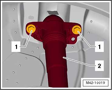 Removing and installing spring, multi-link suspension, right spring for front-wheel drive