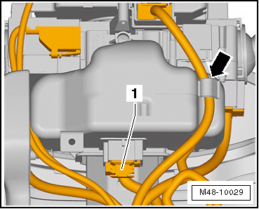 Removing and installing steering column, RHD
