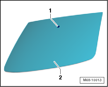 Removing and installing retaining plate for manually operated or automatic anti-dazzle interior mirror, without rain and light sensor -G397- and front camera for driver assist systems -R242