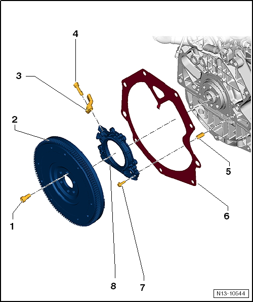 Assembly overview - cylinder block, gearbox end