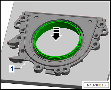 Removing and installing sealing flange on gearbox side