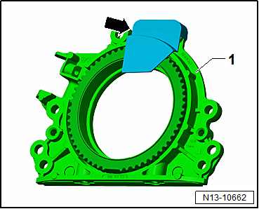 Removing and installing sealing flange on gearbox side