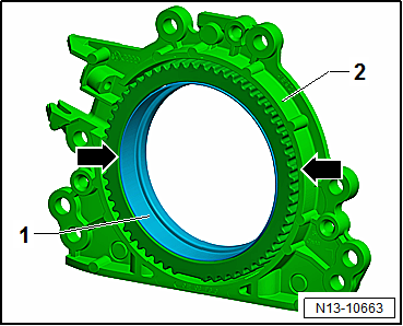 Removing and installing sealing flange on gearbox side