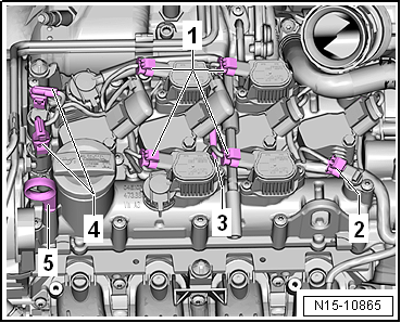 Removing and installing camshaft housing