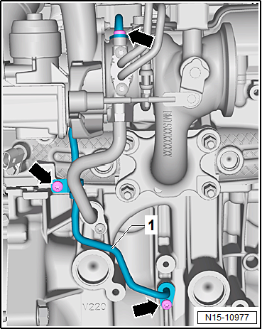 Removing and installing valve stem seals (cylinder head installed)